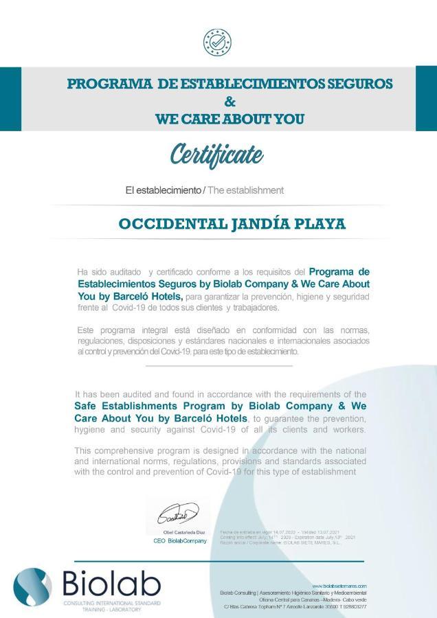 Occidental Jandia Royal Level - Adults Only Hotel Morro Jable  Eksteriør billede